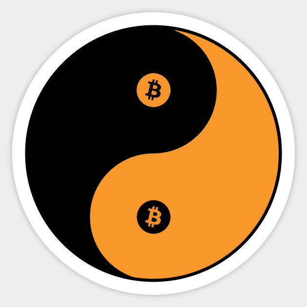Bitcoin Yin Yang Sticker by phneep